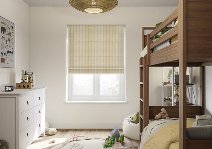 Emily Bond Oscar Stripe, Gold - Roman Blind - Image 3